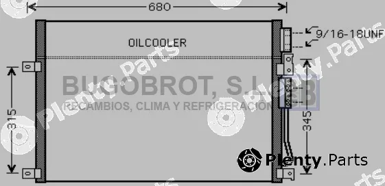 Bugobrot 62-JE5045 — Condenser, air conditioning