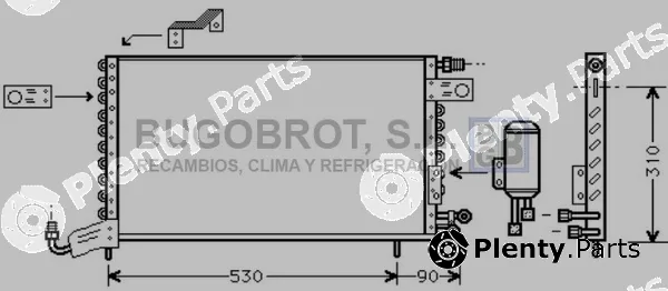 Bugobrot 62-VW5142 — Condenser, air conditioning