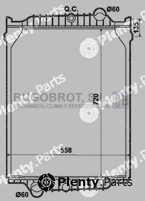 Bugobrot 40-VO0002 — Radiator, engine cooling
