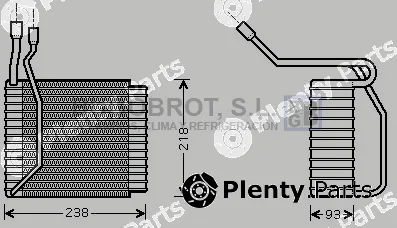Bugobrot 70-FDV110 — Evaporator, air conditioning