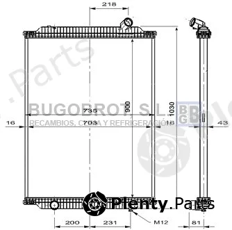 Bugobrot 40-RE0007 — Radiator, engine cooling