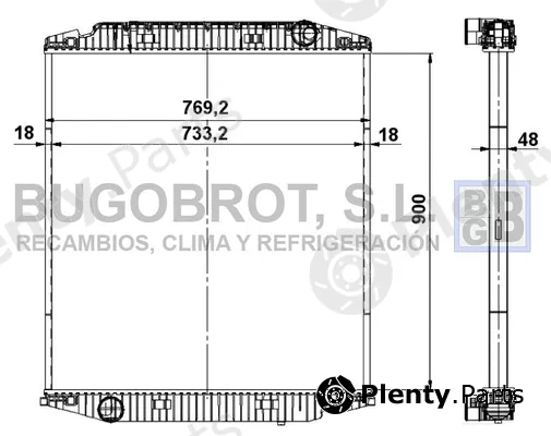 Bugobrot 40-IV0004 — Radiator, engine cooling