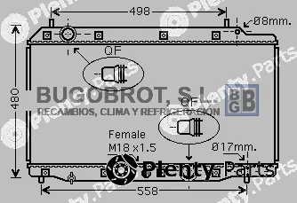 Bugobrot 40-HD2215 — Radiator, engine cooling
