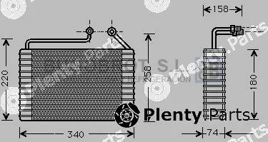 Bugobrot 70-DWV047 — Evaporator, air conditioning