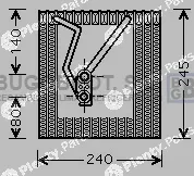 Bugobrot 70-VWV241 — Evaporator, air conditioning