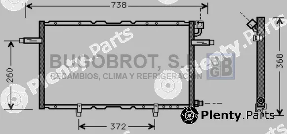 Bugobrot 62-OL5297 — Condenser, air conditioning