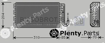 Bugobrot 70-BWV025 — Evaporator, air conditioning
