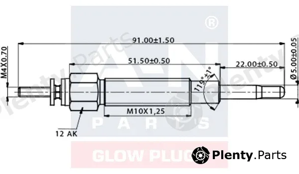 A-N Parts A-N092194 — Glow Plug