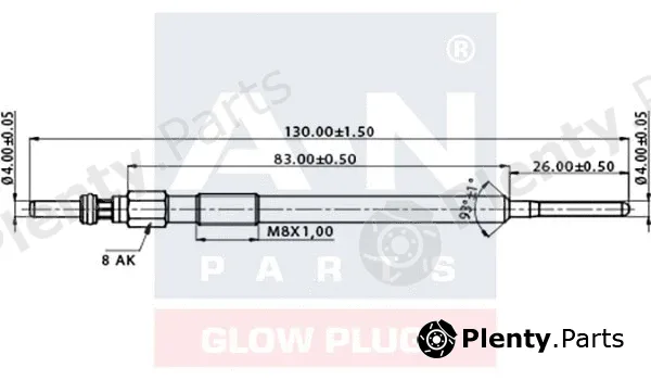 A-N Parts A-N130004 — Glow Plug