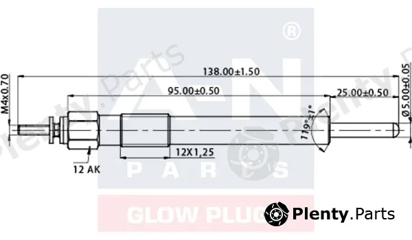 A-N Parts A-N050050 — Glow Plug