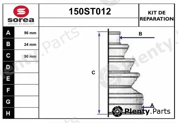 Startcar 150ST012 — Bellow Kit, drive shaft