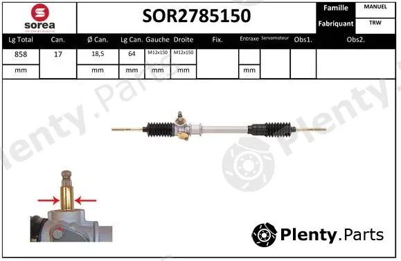 Startcar SOR2785150 — Steering Gear