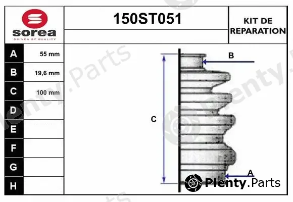 Startcar 150ST051 — Bellow Kit, drive shaft