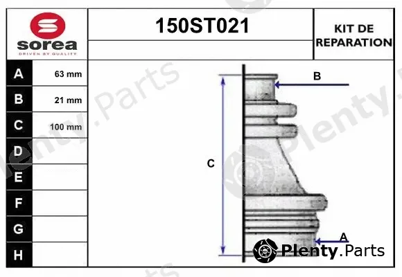 Startcar 150ST021 — Bellow Kit, drive shaft