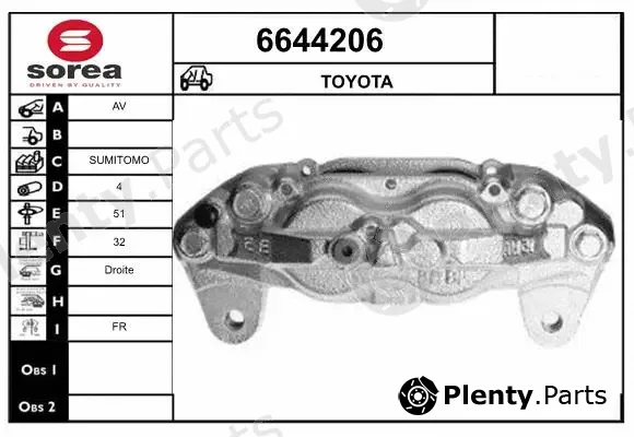 Startcar 6644206 — Brake Caliper