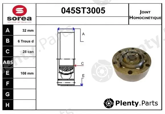 Startcar 045ST3005 — Joint Kit, drive shaft