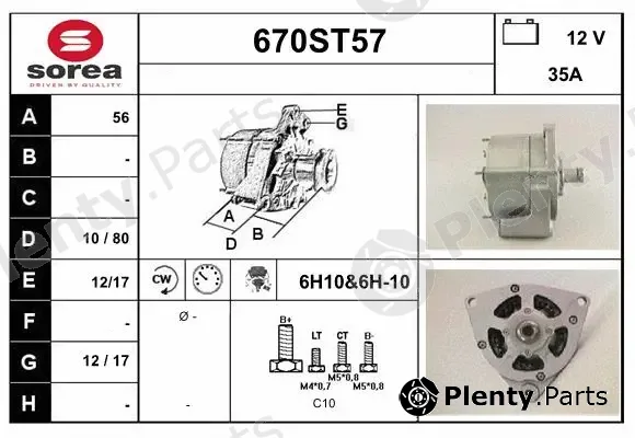 Startcar 670ST57 — Alternator