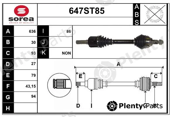 Startcar 647ST85 — Drive Shaft