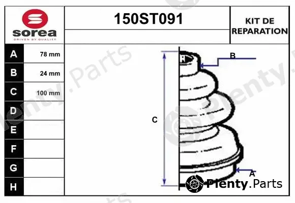 Startcar 150ST091 — Bellow Kit, drive shaft