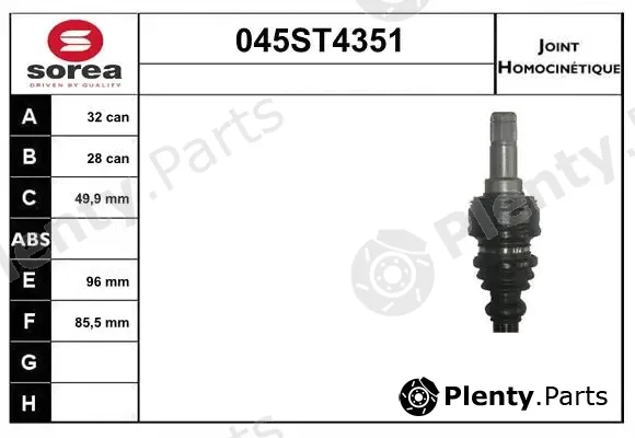 Startcar 045ST4351 — Joint Kit, drive shaft
