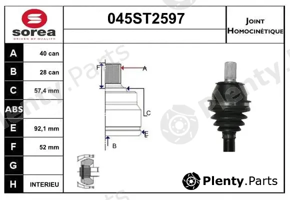 Startcar 045ST2597 — Joint Kit, drive shaft
