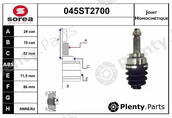 Startcar 045ST2700 — Joint Kit, drive shaft