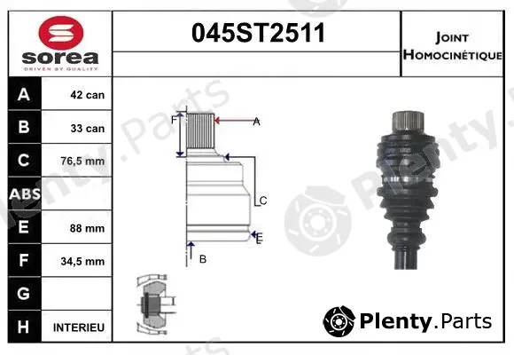 Startcar 045ST2511 — Joint Kit, drive shaft