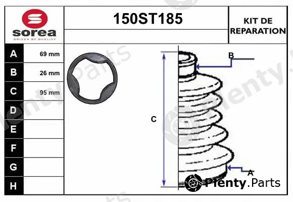 Startcar 150ST185 — Bellow Kit, drive shaft
