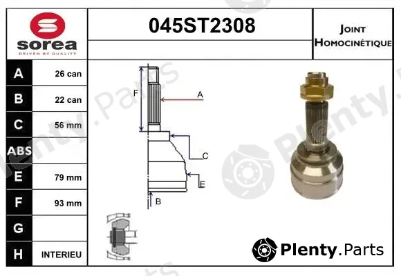 Startcar 045ST2308 — Joint Kit, drive shaft