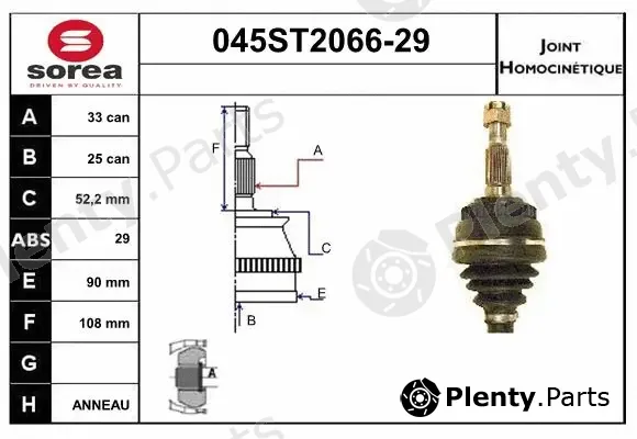Startcar 045ST2066-29 — Joint Kit, drive shaft