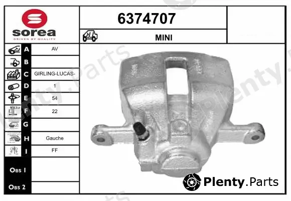 Startcar 6374707 — Brake Caliper