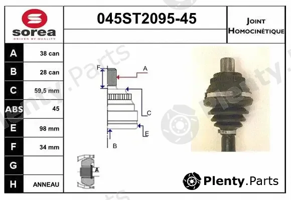 Startcar 045ST2095-45 — Joint Kit, drive shaft