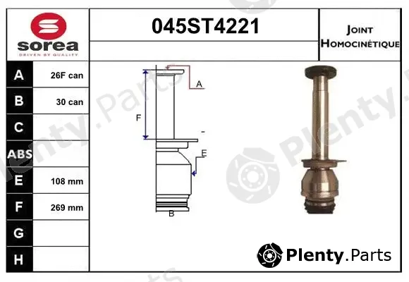 Startcar 045ST4221 — Joint Kit, drive shaft
