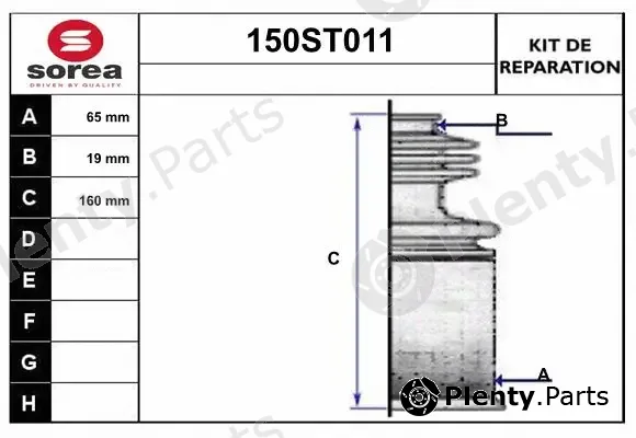 Startcar 150ST011 — Bellow Kit, drive shaft