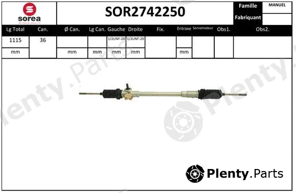 Startcar SOR2742250 — Steering Gear
