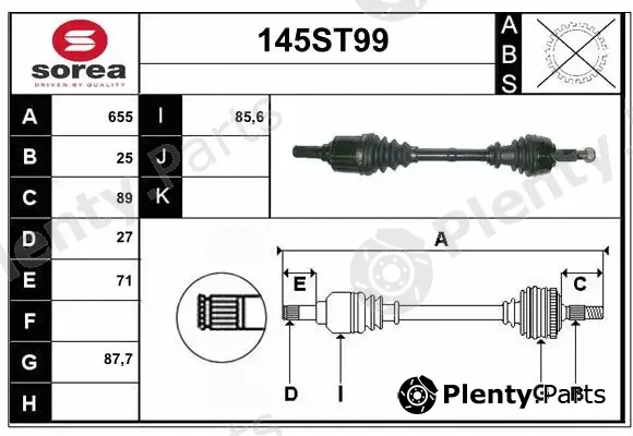 Startcar 145ST99 — Drive Shaft