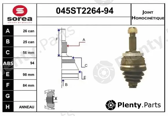 Startcar 045ST2264-94 — Joint Kit, drive shaft