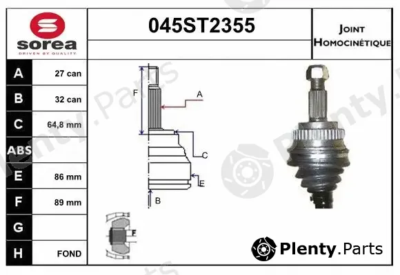 Startcar 045ST2355 — Joint Kit, drive shaft