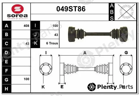 Startcar 049ST86 — Drive Shaft