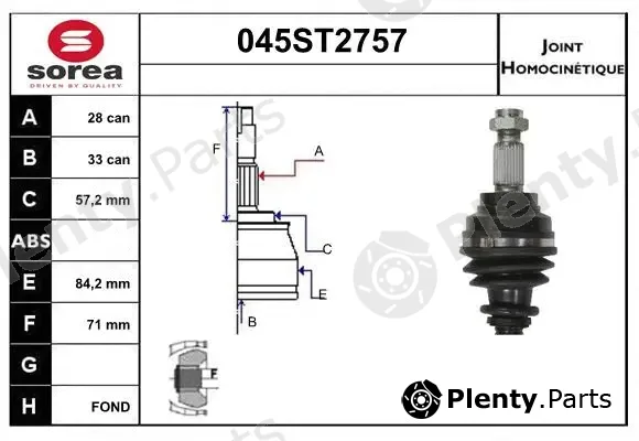 Startcar 045ST2757 — Joint Kit, drive shaft