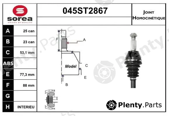 Startcar 045ST2867 — Joint Kit, drive shaft