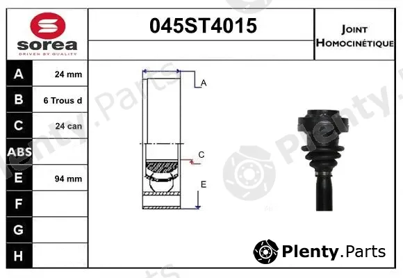 Startcar 045ST4015 — Joint Kit, drive shaft