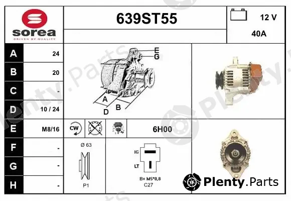 Startcar 639ST55 — Alternator