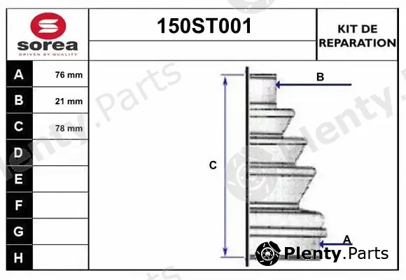 Startcar 150ST001 — Bellow Kit, drive shaft