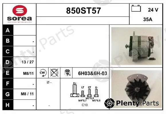 Startcar 850ST57 — Alternator