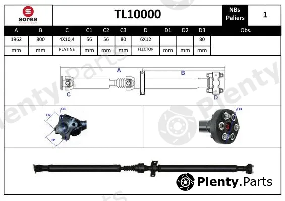 Startcar TL10000 — Propshaft, axle drive