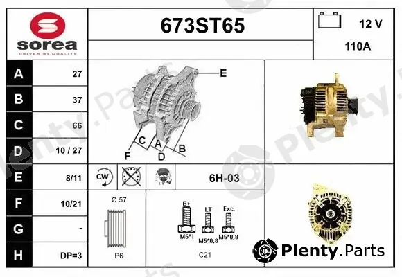 Startcar 673ST65 — Alternator