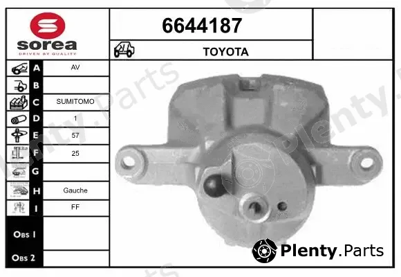 Startcar 6644187 — Brake Caliper