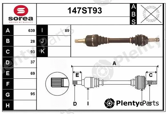 Startcar 147ST93 — Drive Shaft
