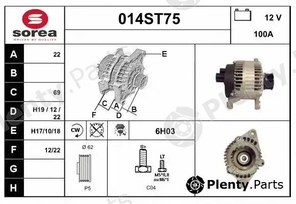 Startcar 014ST75 — Alternator